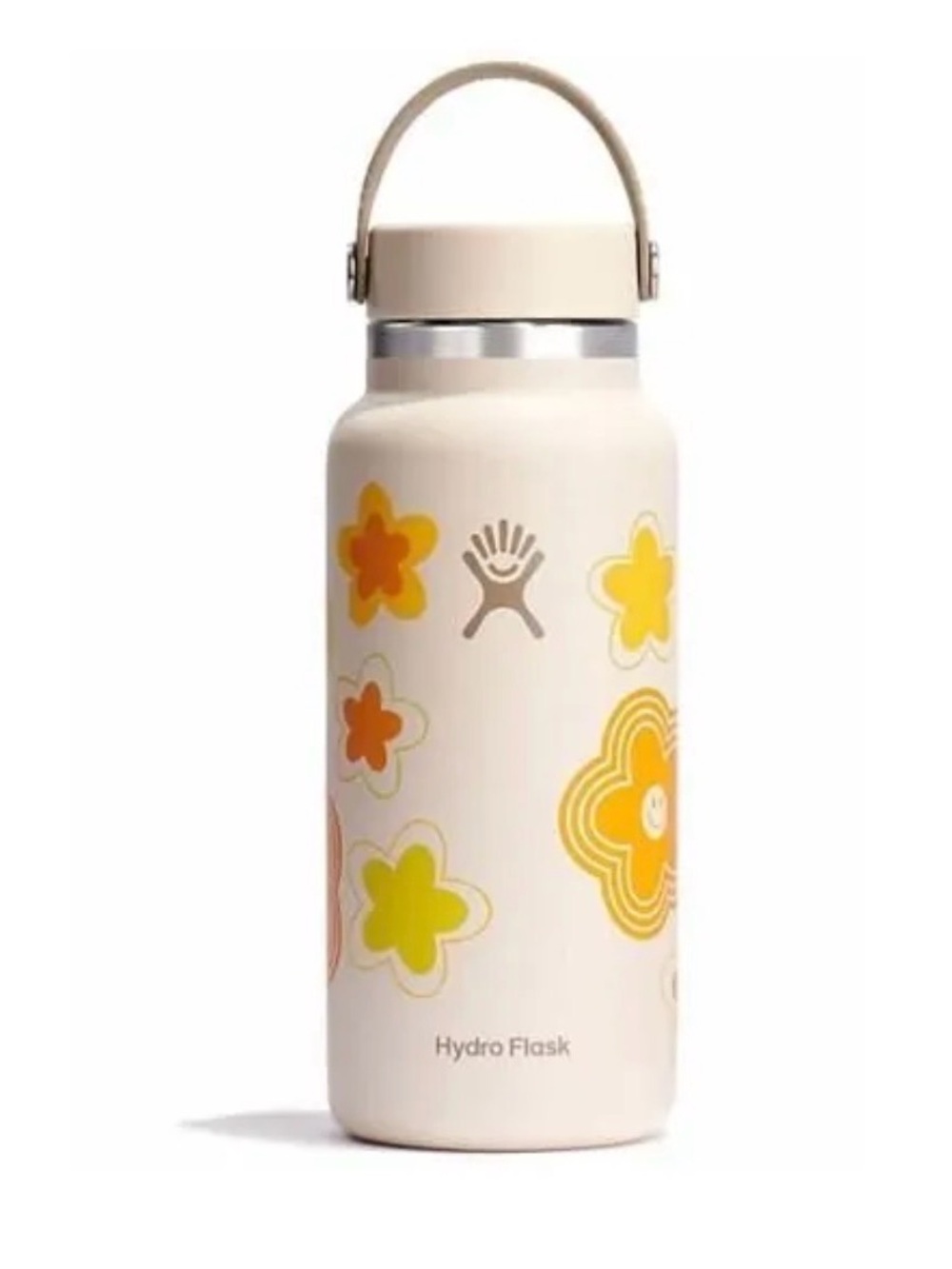 Hydro Flask Yellow Cream Floral Water Bottle